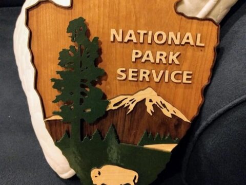 Laser Cut US National Park Service Shield SVG File