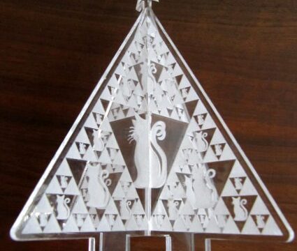 Laser Cut Sierpinski Fractal Triangles Decor SVG File