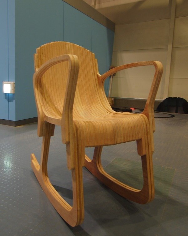 Laser Cut Layered Rocking Chair DWG File