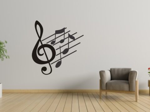 Laser Cut Music Notes Wall Art Free Vector