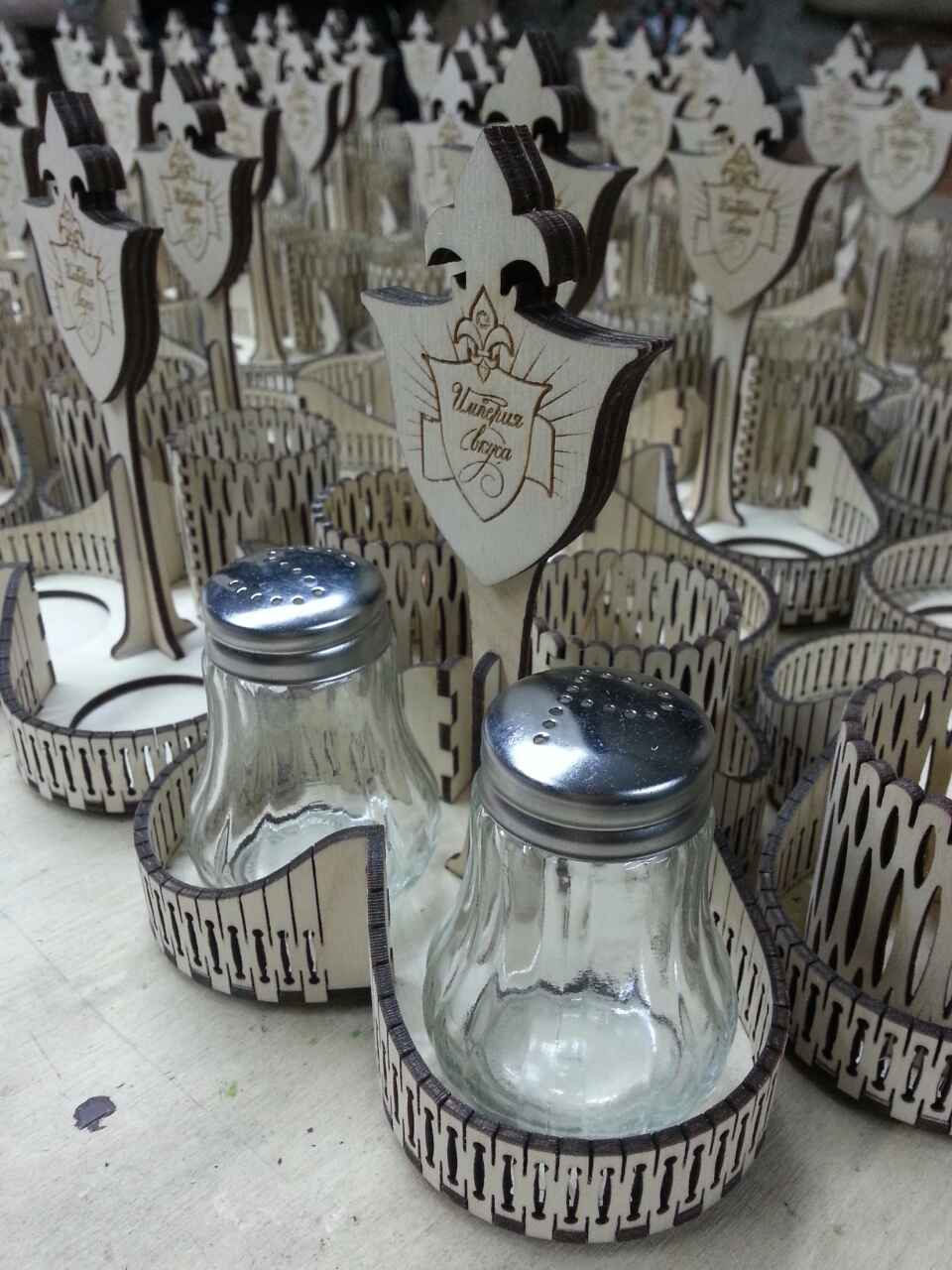 Laser Cut Salt And Pepper Shaker Holder DXF File