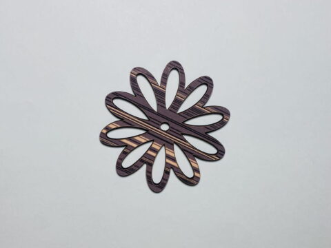 Laser Cut Unfinished Wooden Flower Shape Cutout Free Vector