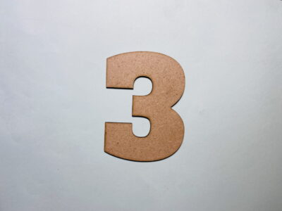 Laser Cut Wood Number 3 Cutout Number Three Shape Free Vector