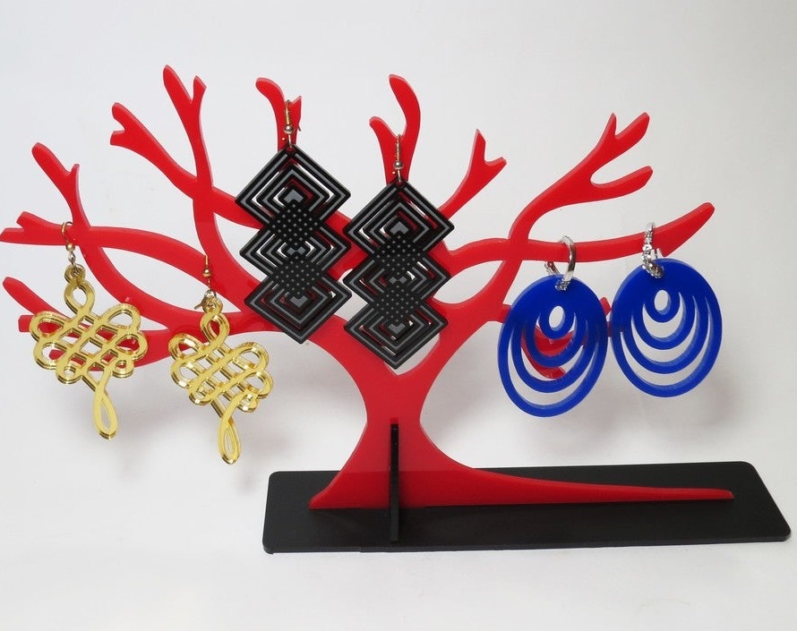 Laser Cut Jewelry Tree Stand Acrylic 3mm SVG File - ARABIC CNC