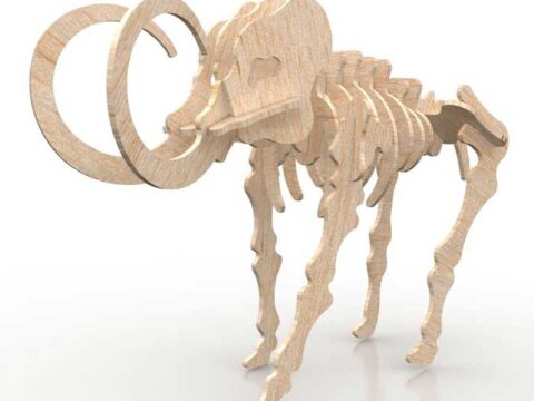 Mammoth 3D Puzzle CNC Router DXF File