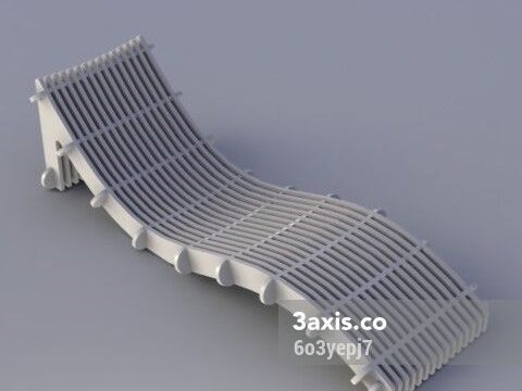 Laser Cut Lounge Chair 9mm DXF File