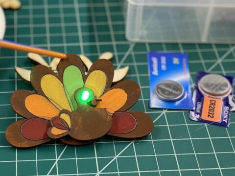Laser Cut Turkey Light Up Pin SVG File