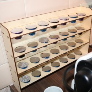 Laser Cut Nespresso Coffee Pod Holder Organizer DXF File