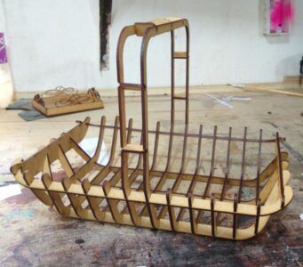 Laser Cut Wooden Basket 3mm DXF File