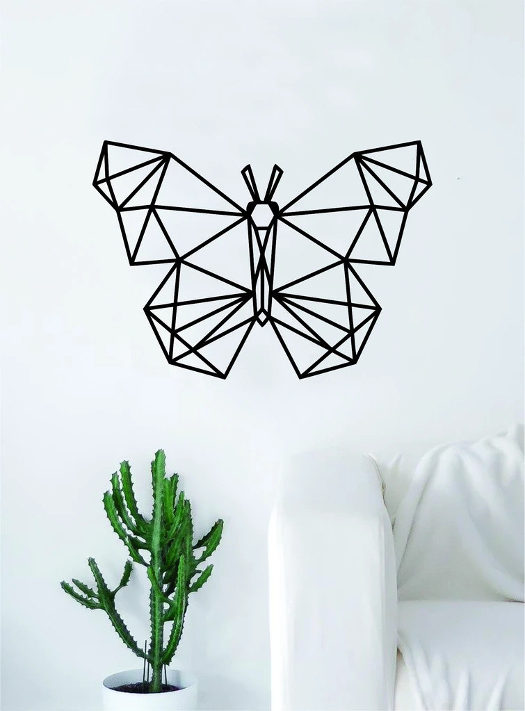 Laser Cut Geometric Butterfly Wall Art DXF File - ARABIC CNC