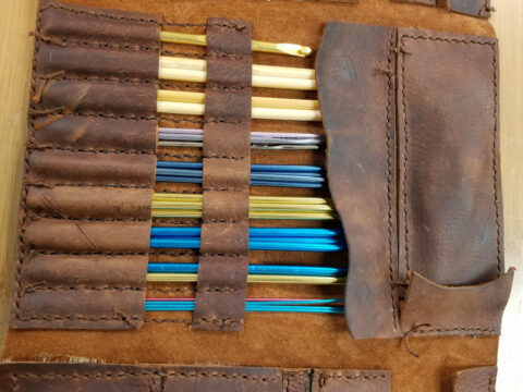 Laser Cut Leather Knitting Needle Case SVG File