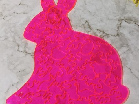 Laser Cut Easter Bunny Jigsaw Puzzle SVG File