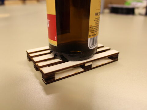Laser Cut Mini Pallet Wood Beverage Drink Coasters DXF File