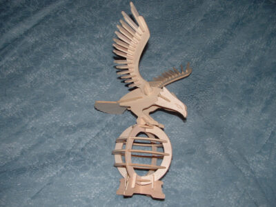 Laser Cut Eagle 3D Puzzle Free Vector