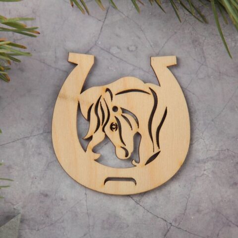 Laser Cut Horseshoe Decor DXF File