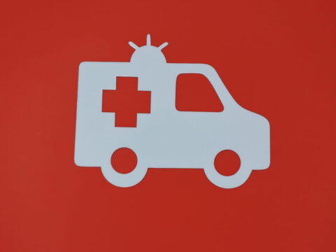 Laser Cut Unfinished Blank Wooden Ambulance Cutout Free Vector