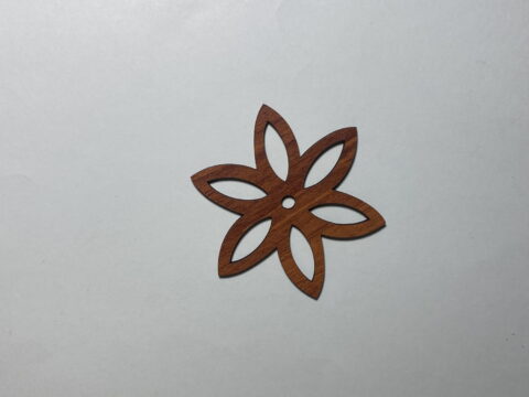 Laser Cut Unfinished Wooden Flower Cutout For Craft Free Vector