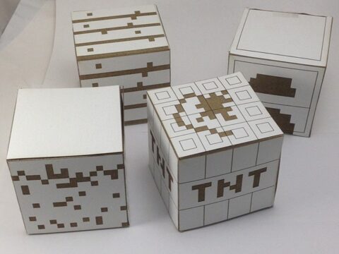 Laser Cut Minecraft Cardstock Blocks Free Vector