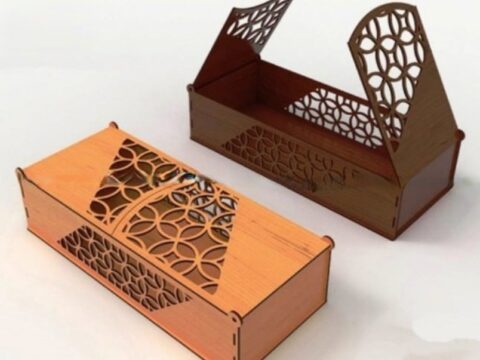 Laser Cut Wooden Keepsake Gift Box Free Vector