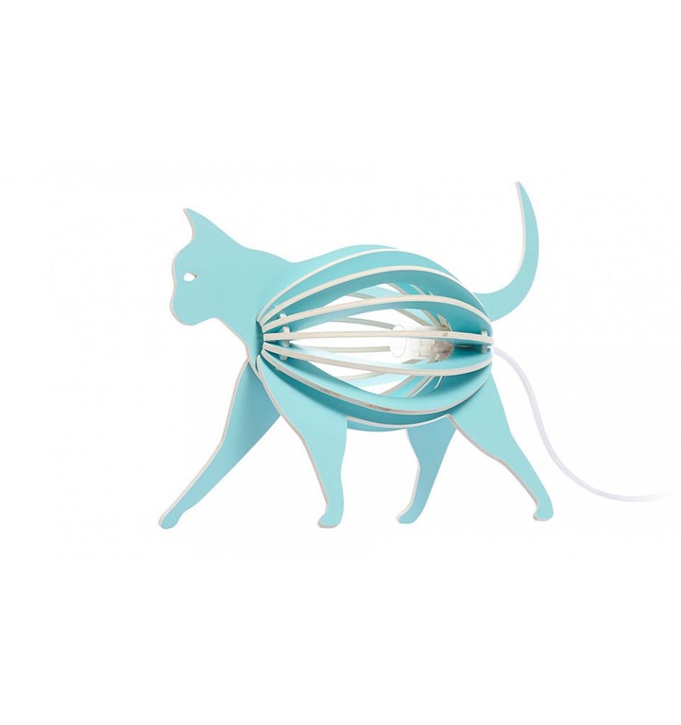 Laser Cut Cute Cat Lamp Free Vector