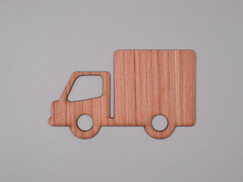 Laser Cut Unfinished Wooden Truck Cutout Free Vector