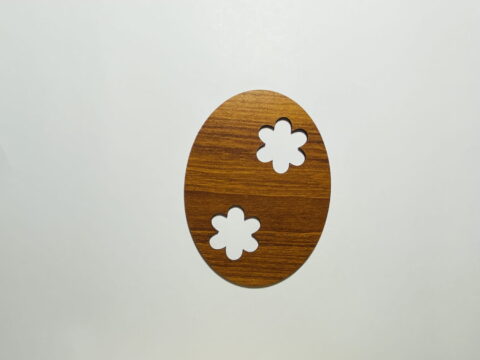 Laser Cut Unfinished Wooden Easter Egg Cutout Free Vector