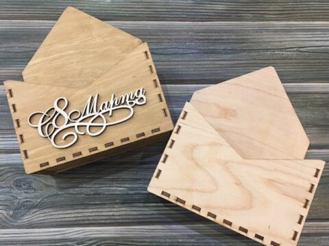 Laser Cut Envelope Gift Box DXF File