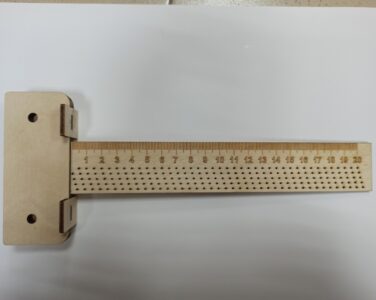 Laser Cut Woodworking T-Ruler Scriber Square Hole Gauge Free Vector