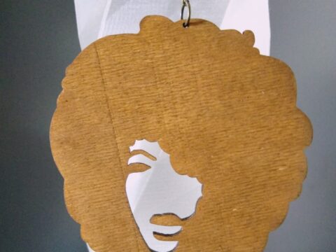 Laser Cut Boucle Afro Keychain DXF File