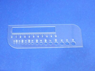 Laser Cut Acrylic Knitting Gauge Ruler DXF File