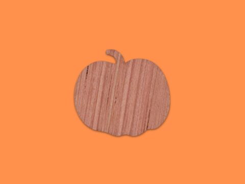 Laser Cut Unfinished Wood Pumpkin Cutout Craft Free Vector