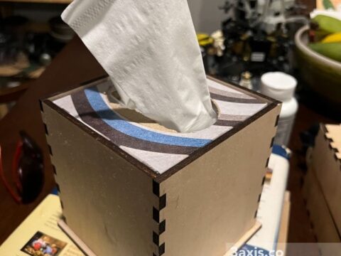 Laser Cut Cube Tissue Box 5mm SVG File