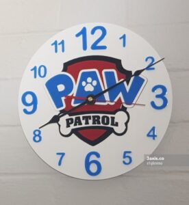 Laser Cut Acrylic Paw Patrol Wall Clock SVG File