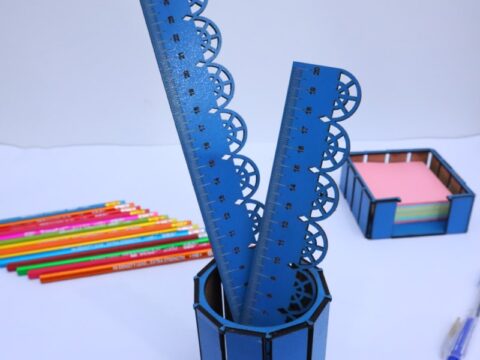 Laser Cut Wooden Rulers 20cm 25cm DXF File