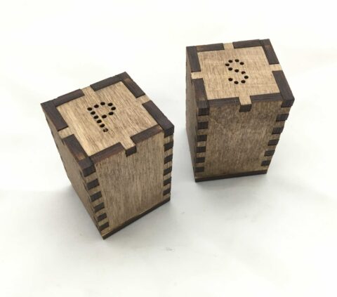 Laser Cut Wooden Salt And Pepper Shakers 4mm Free Vector