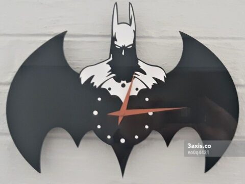 Laser Cut Batman Clock Free Vector
