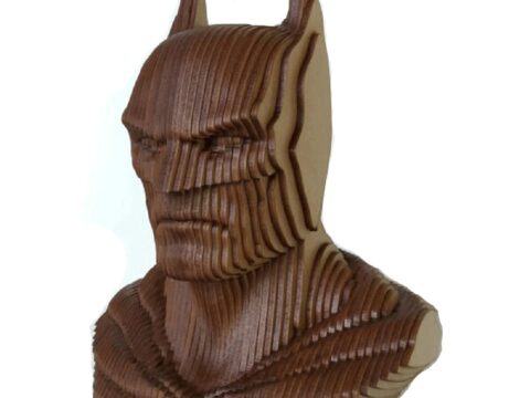 Laser Cut Batman Head Sculpture Wooden Art DXF File