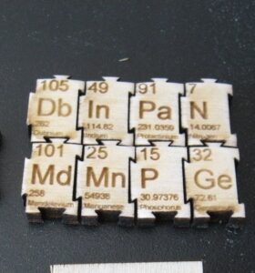 Laser Cut Periodic Table Puzzle SVG File