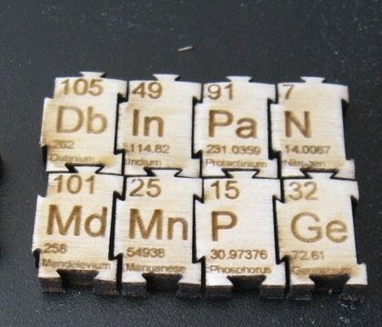 Laser Cut Periodic Table Puzzle SVG File