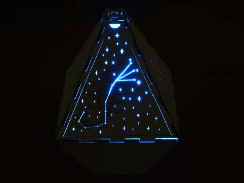 Laser Cut Constellation Light Free Vector