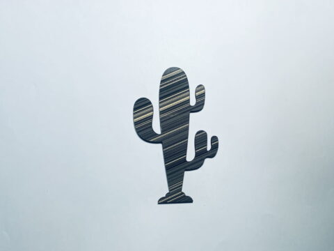Laser Cut Unfinished Wooden Cactus Cutout Free Vector