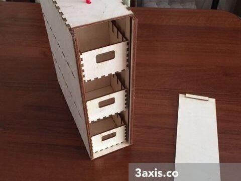 Laser Cut Wood Storage Box PDF File