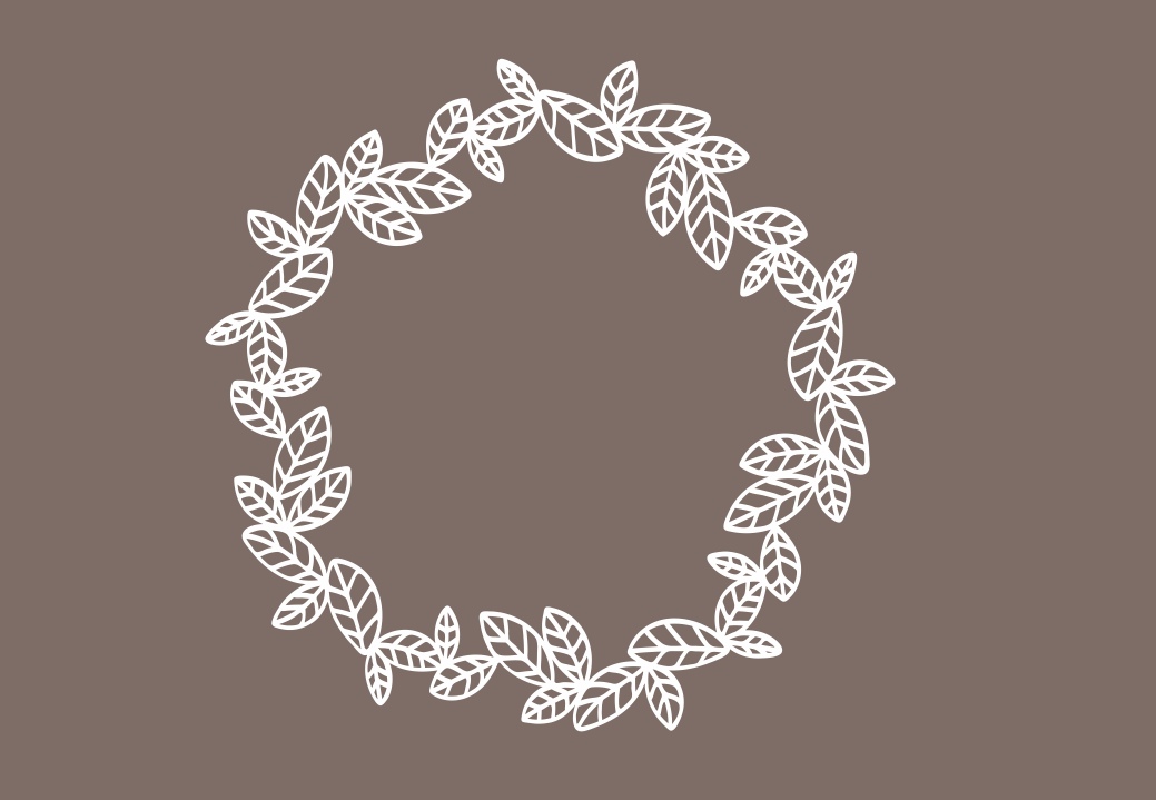 Laser Cut Garland Monogram Base Free Vector