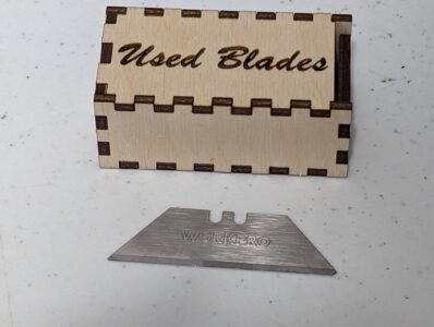 Laser Cut Razor Blade Storage Box SVG File