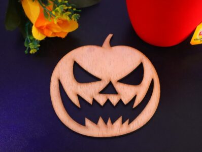 Laser Cut Halloween Pumpkin Coasters DXF File