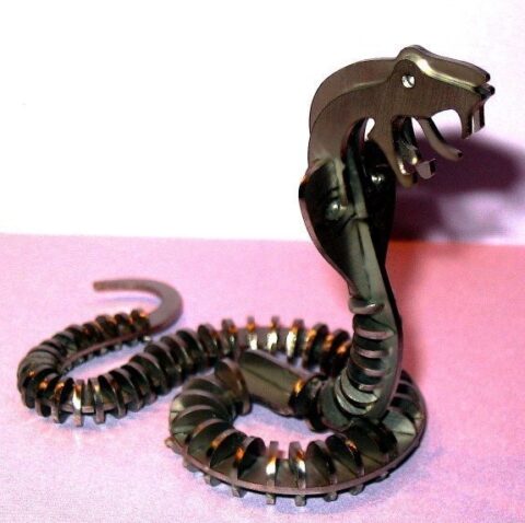 Laser Cut Cobra 3D Puzzle DXF File