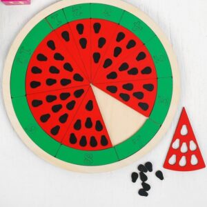 Laser Cut Watermelon Math Game Educational Toy For Kids Free Vector