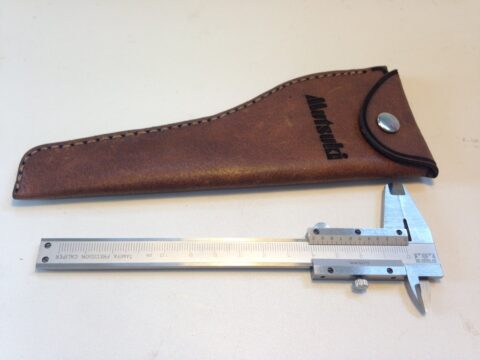 Laser Cut Vernier Caliper Leather Case Free Vector