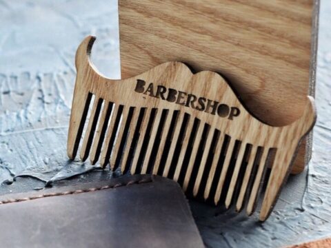Laser Cut Viking Beard Comb Free Vector