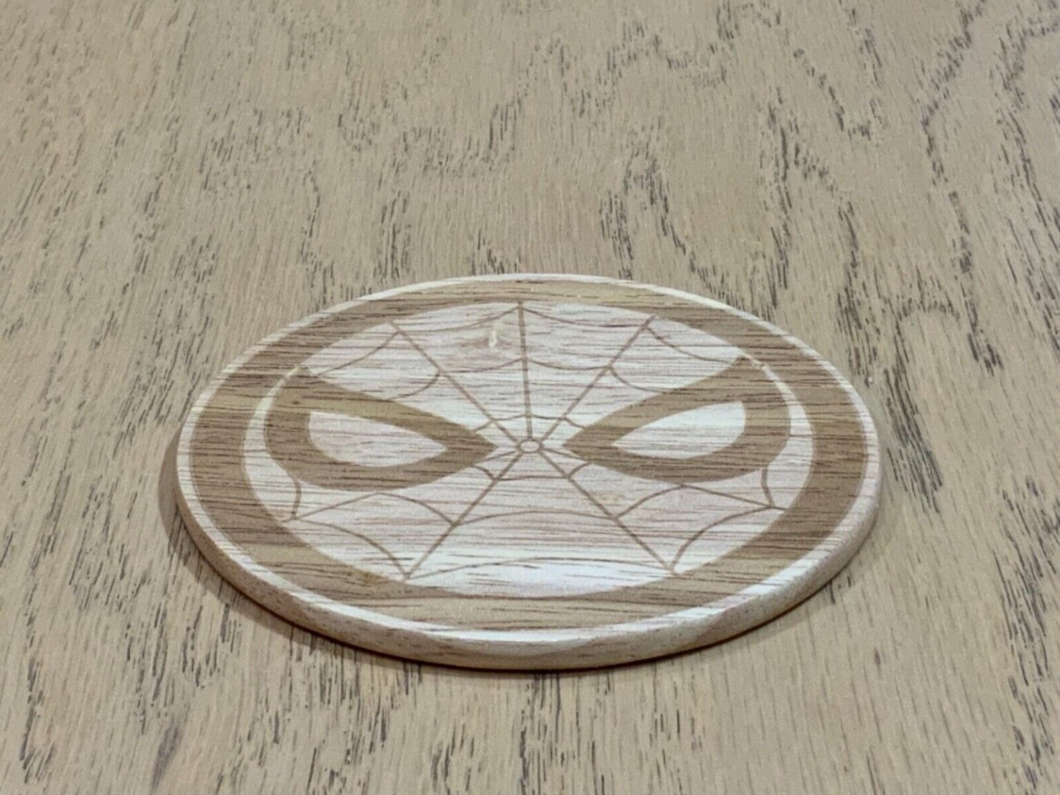 Laser Cut Spider Man Logo Coaster DXF File - ARABIC CNC